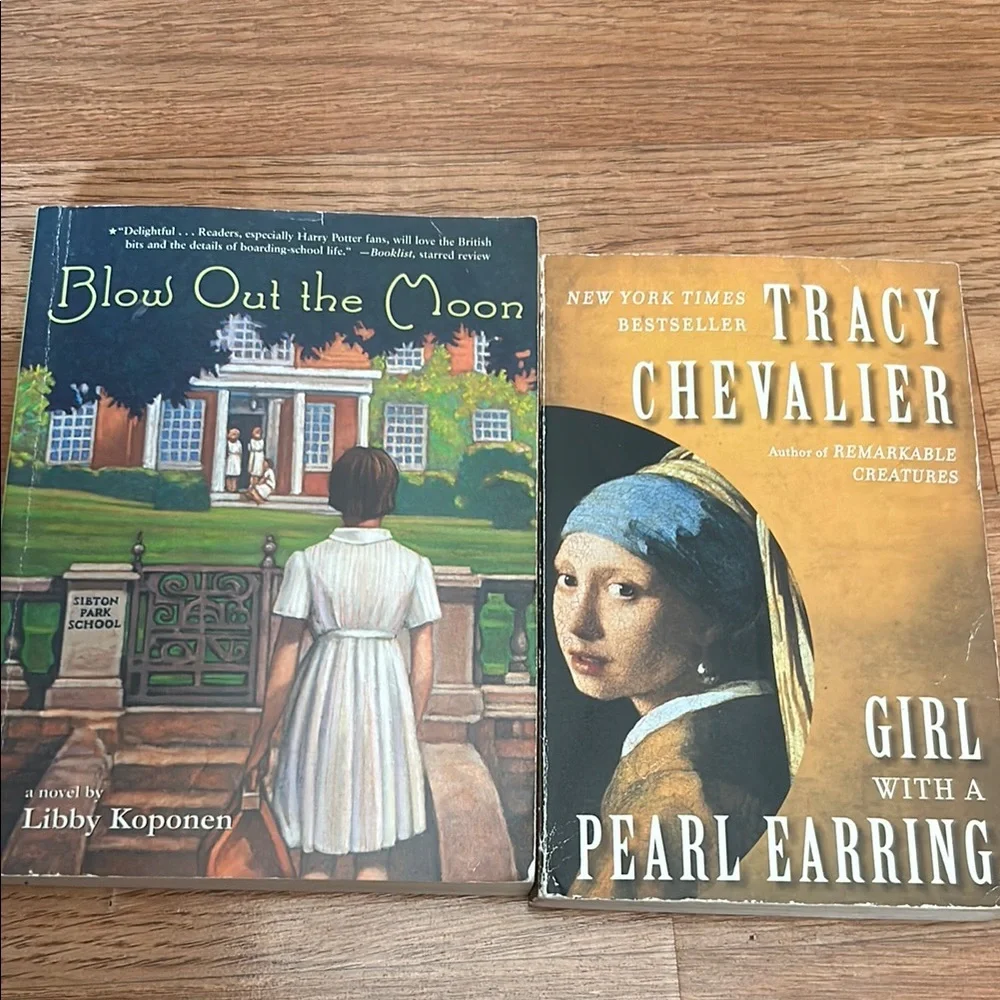Blow Out the Moon & Girl with a Pearl Earring Books